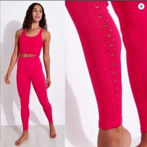 NWT Spiritual Gangster Self Love Ribbed Hot Pink High Waist Legging Women's M/L